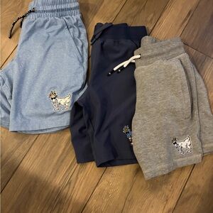 Stylish Kids Shorts Trio - Light Blue, Navy, and Gray bundle